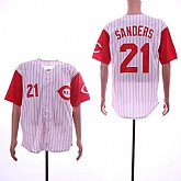 Reds 21 Deion Sanders White Throwback Jersey Sguo,baseball caps,new era cap wholesale,wholesale hats